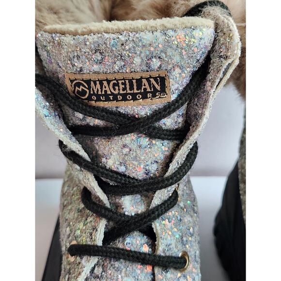 Magellan Outdoors Glitter Snow Ski Duck Boots Girls Size 6D K0018 - Picture 3 of 7